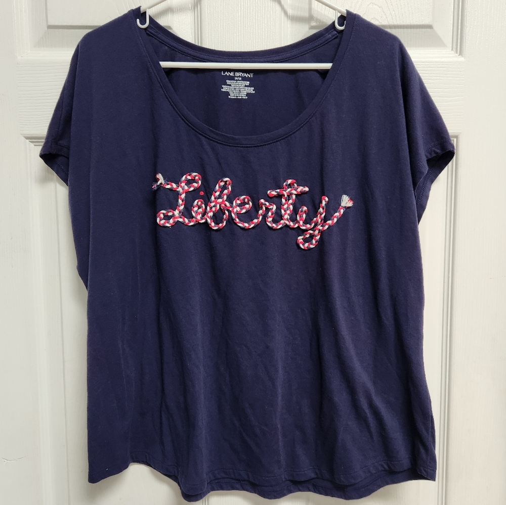 Lane Bryant Navy Blue 'Liberty' Women's Top